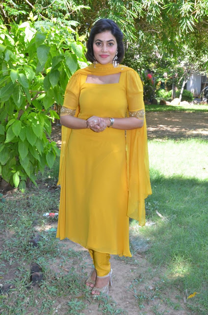 Actress Poorna Latest Cute Photoshoot Pics In Yellow Attire 5